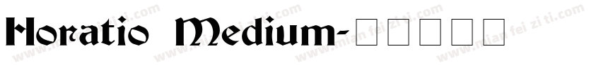 Horatio Medium字体转换